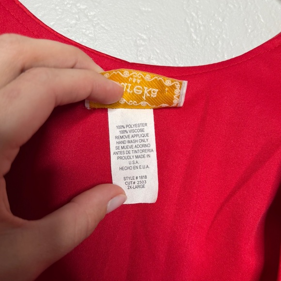 NEW Y2K Elegant sleeveless Red Dress with bolero jacket sz 2x - Picture 4 of 5